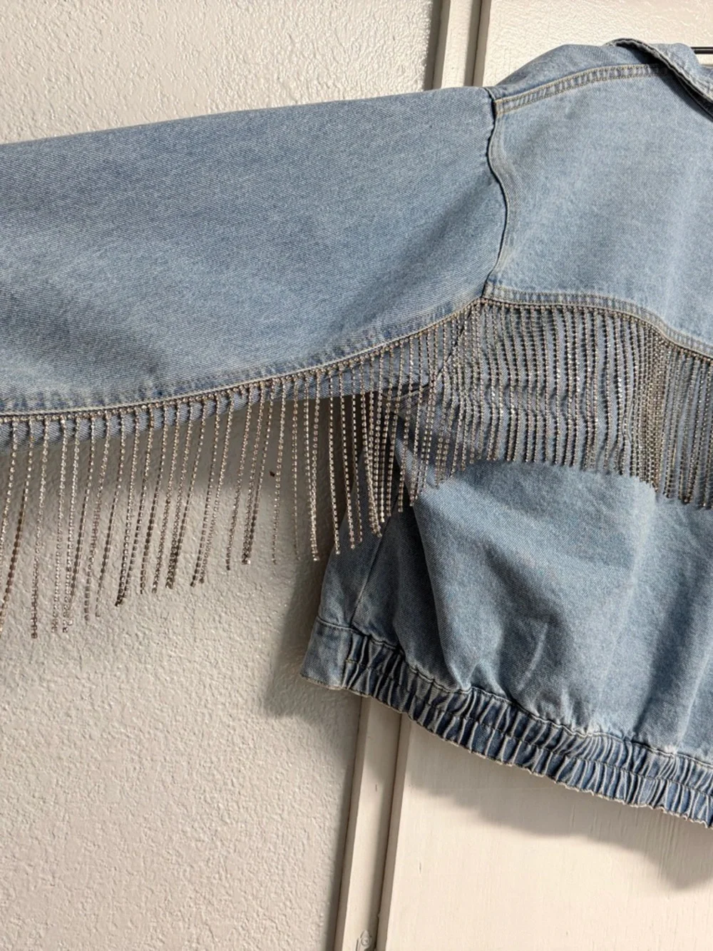 We The Free Light Blue Denim Jacket with Silver Hardware - Picture 6 of 10